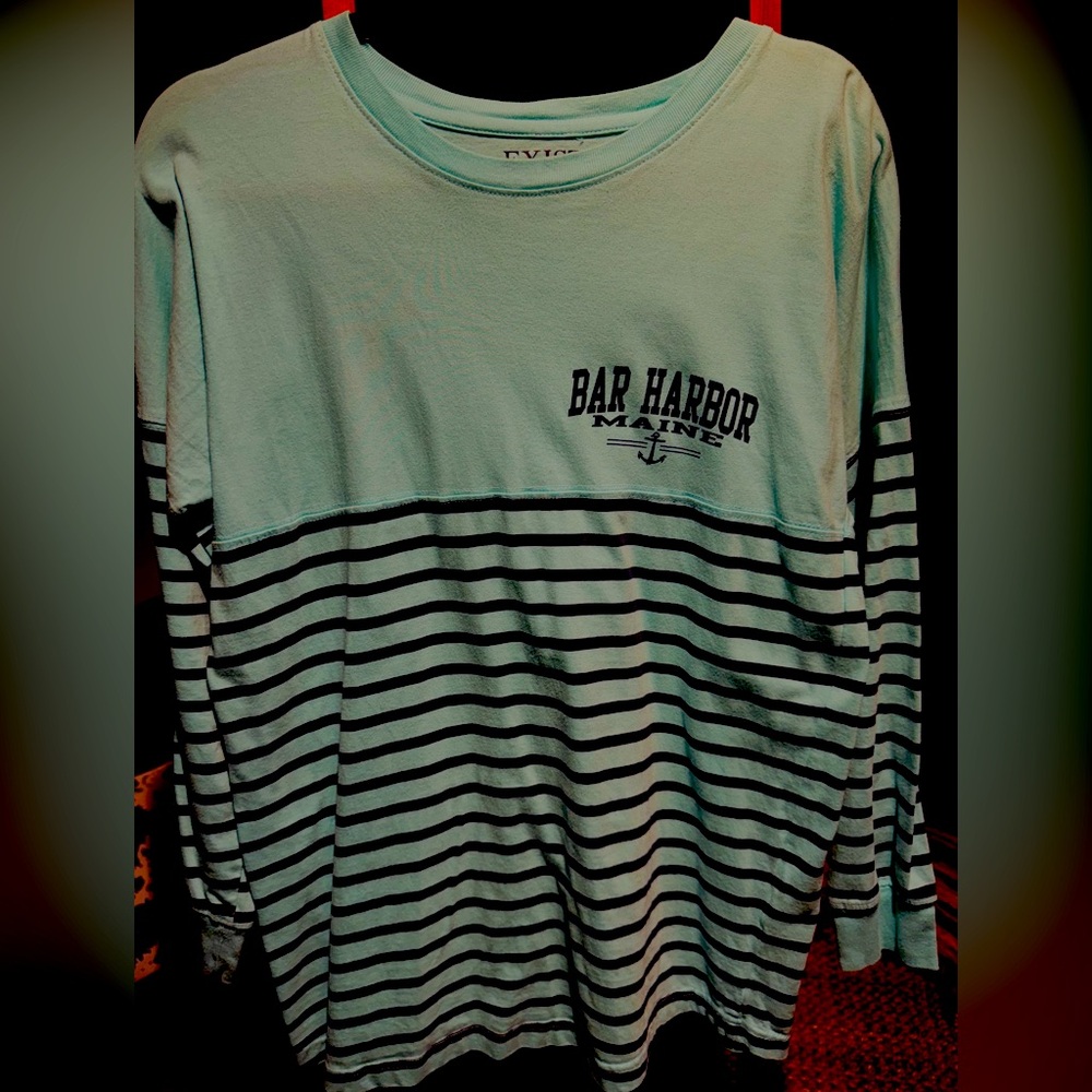 Bar Harbor Maine Striped Long Sleeve Shirt